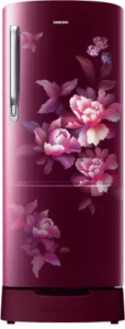 SAMSUNG 183 L Frost Free Single Door 4 Star Refrigerator (Himalayan Poppy Red, RR20C1824HN/HL)