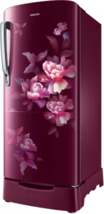 SAMSUNG 183 L Frost Free Single Door 4 Star Refrigerator (Himalayan Poppy Red, RR20C1824HN/HL)