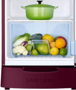 SAMSUNG 183 L Frost Free Single Door 4 Star Refrigerator (Himalayan Poppy Red, RR20C1824HN/HL)