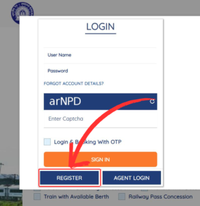 Register in IRCTC-Book Tatkal Ticket Fast in IRCTC App