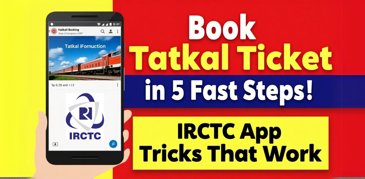 Read more about the article 5 Quick Steps to Book Tatkal Ticket Fast in IRCTC App